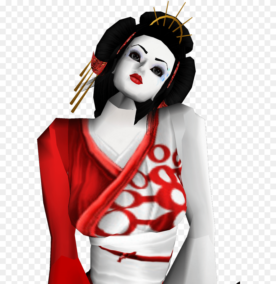 Mime Artist Geisha, Adult, Person, Woman, Female Free Png