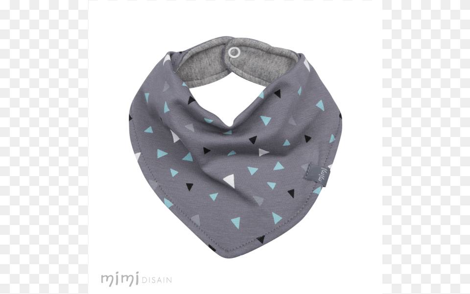 Mimi Baby Bib Grey Blue Triangle Scarf, Accessories, Clothing, Headband, Formal Wear Png