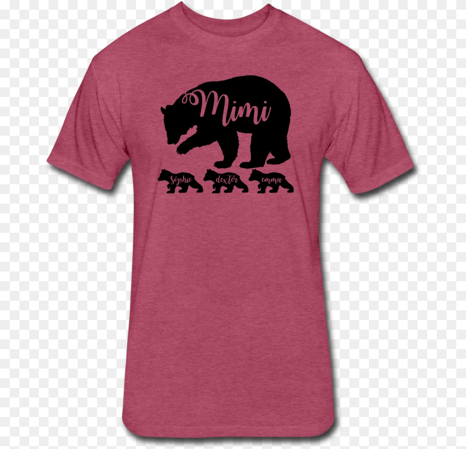 Mimi Bear Shirt With Grandkids Names Unisex, Animal, Clothing, Mammal, T-shirt Png