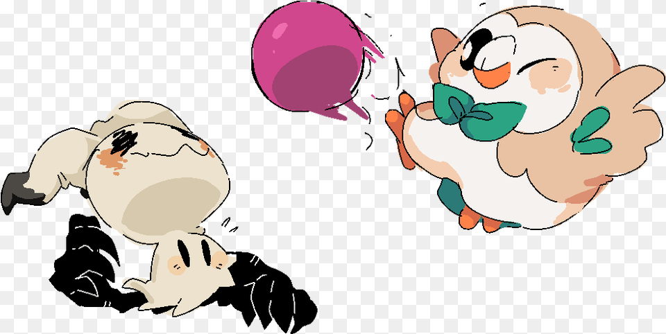 Mimikyu And Rowlet, Baby, Person, Balloon, Face Free Png Download