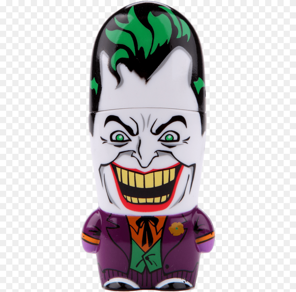Mimobot Usb Dc Batman Joker 4gb Cartoon, Person, Face, Head Png Image