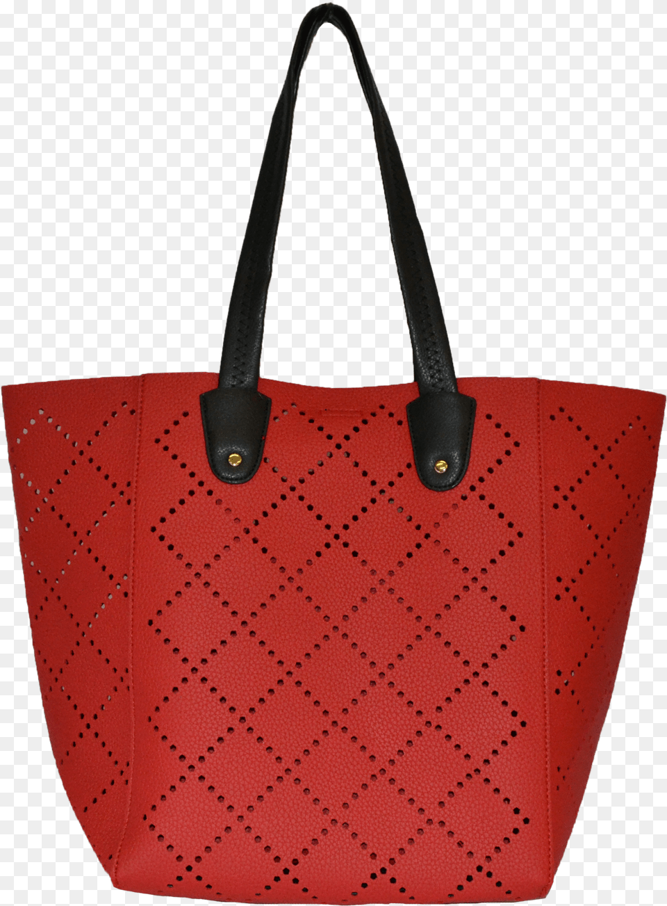 Mimosa Womens Red Laser Cut Vegan Tote Bag Handbag, Home Decor Png Image