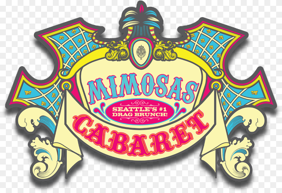 Mimosas Cabaret Illustration, Logo, Badge, Symbol, Emblem Free Transparent Png