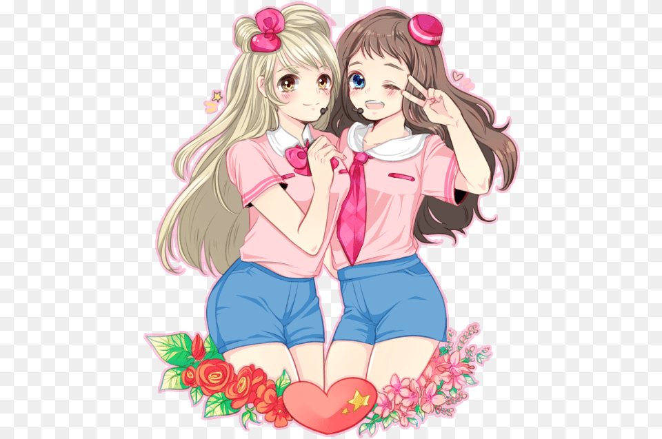 Minami Kotori And Shindou Ai Drawn By Keomi Syeon Cartoon, Publication, Book, Comics, Adult Free Png