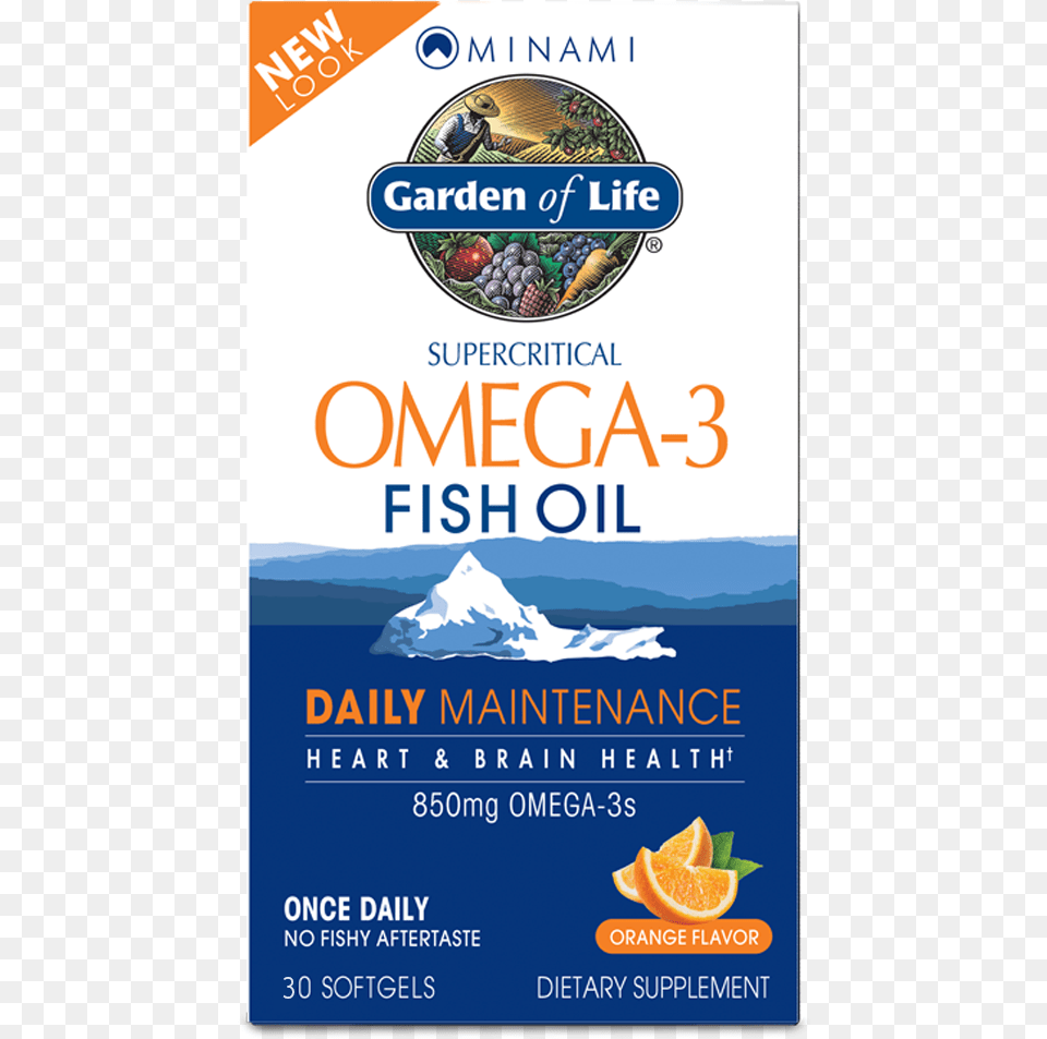 Minami Omega 3 Fish Oil Daily Maintenance Orange, Advertisement, Poster, Person, Citrus Fruit Free Transparent Png