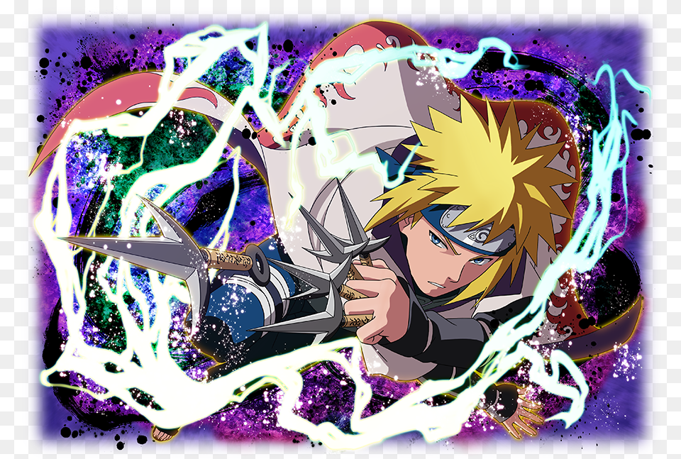 Minato Namikaze Naruto Blazing, Book, Comics, Publication, Person Free Png Download