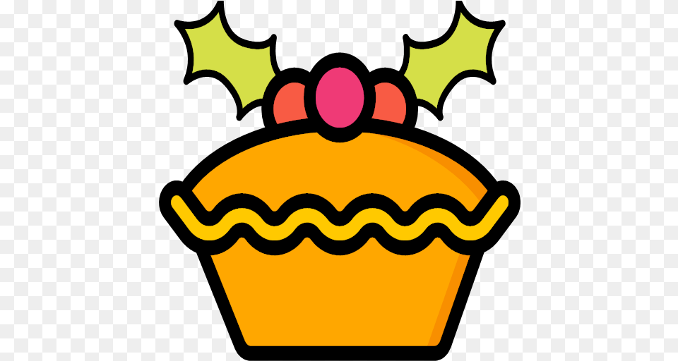 Mince Pie Xmas Icon Christmas Ultra Color, Cake, Cream, Cupcake, Dessert Png Image