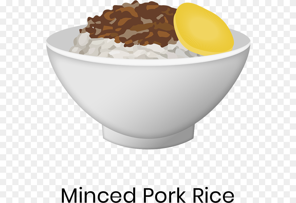 Minced Pork Rice Minced Pork Rice Is A Taiwanese Dish Ice Cream, Bowl, Dessert, Food, Ice Cream Free Png Download