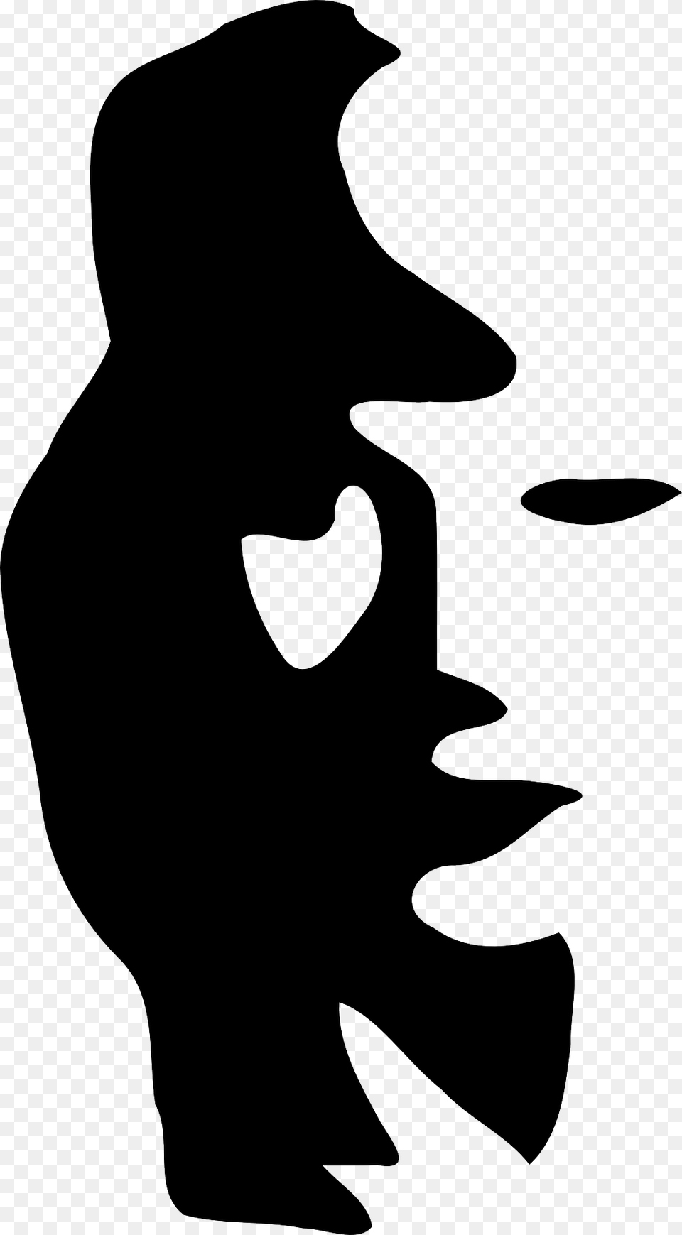 Mind Blowing Black And White Optical Illusion, Silhouette, Stencil, Animal, Fish Free Png