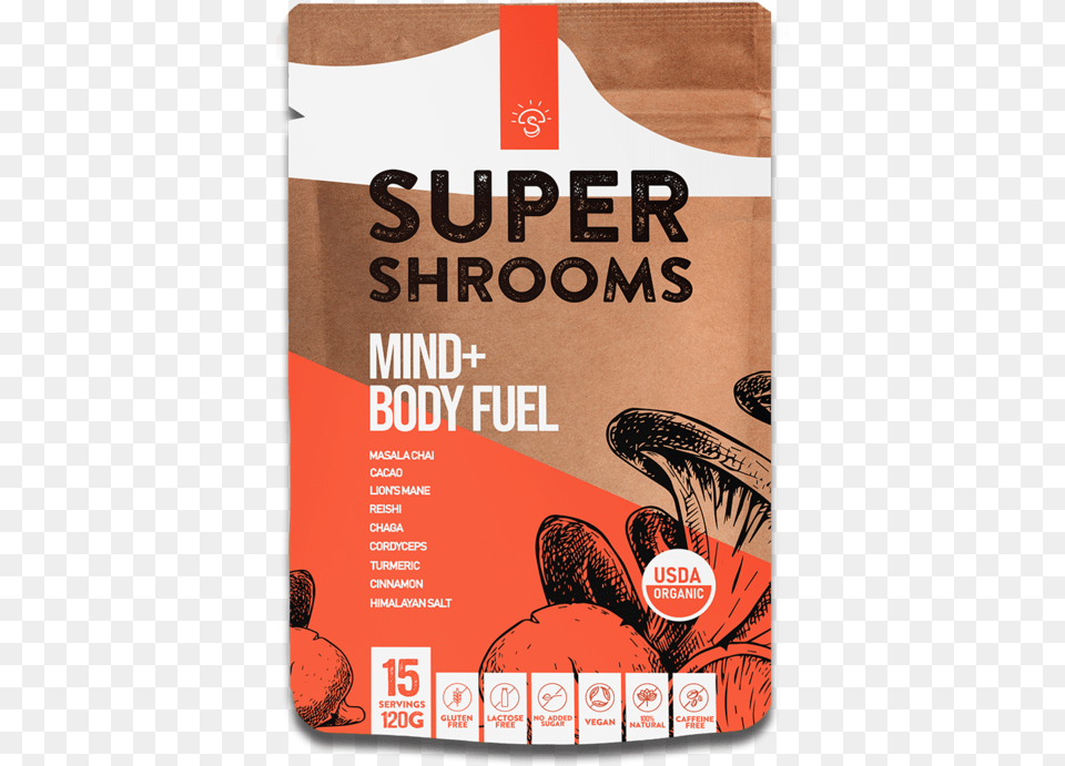 Mind Body Fuel Super Shrooms, Advertisement, Poster Png Image
