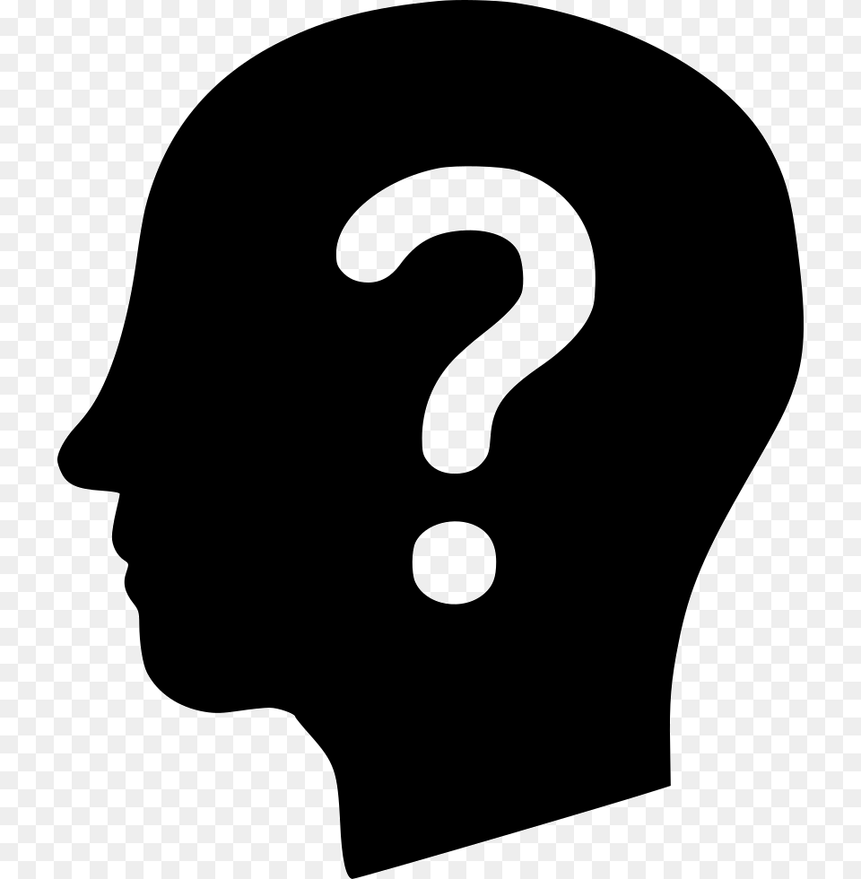 Mind Brain Thinking Question Help Icon, Silhouette, Stencil, Outdoors, Night Free Transparent Png
