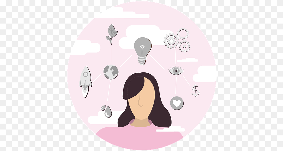 Mind Mapping Icon Thinking Dot, Light, Adult, Female, Person Free Png