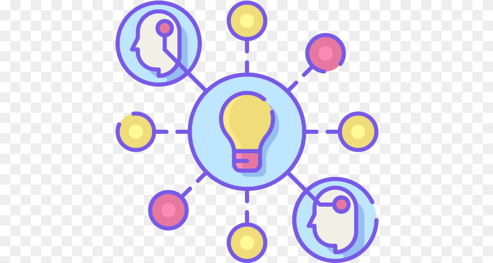 Mind Mapping Vector Icons Designed Plant Cell Animal Cell Icon, Light, Lighting, Lightbulb Free Png