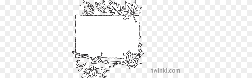 Mindfulness Colouring Autumn Falling Leaves Portrait Ks1 Line Art, Logo, Leaf, Plant Free Png Download