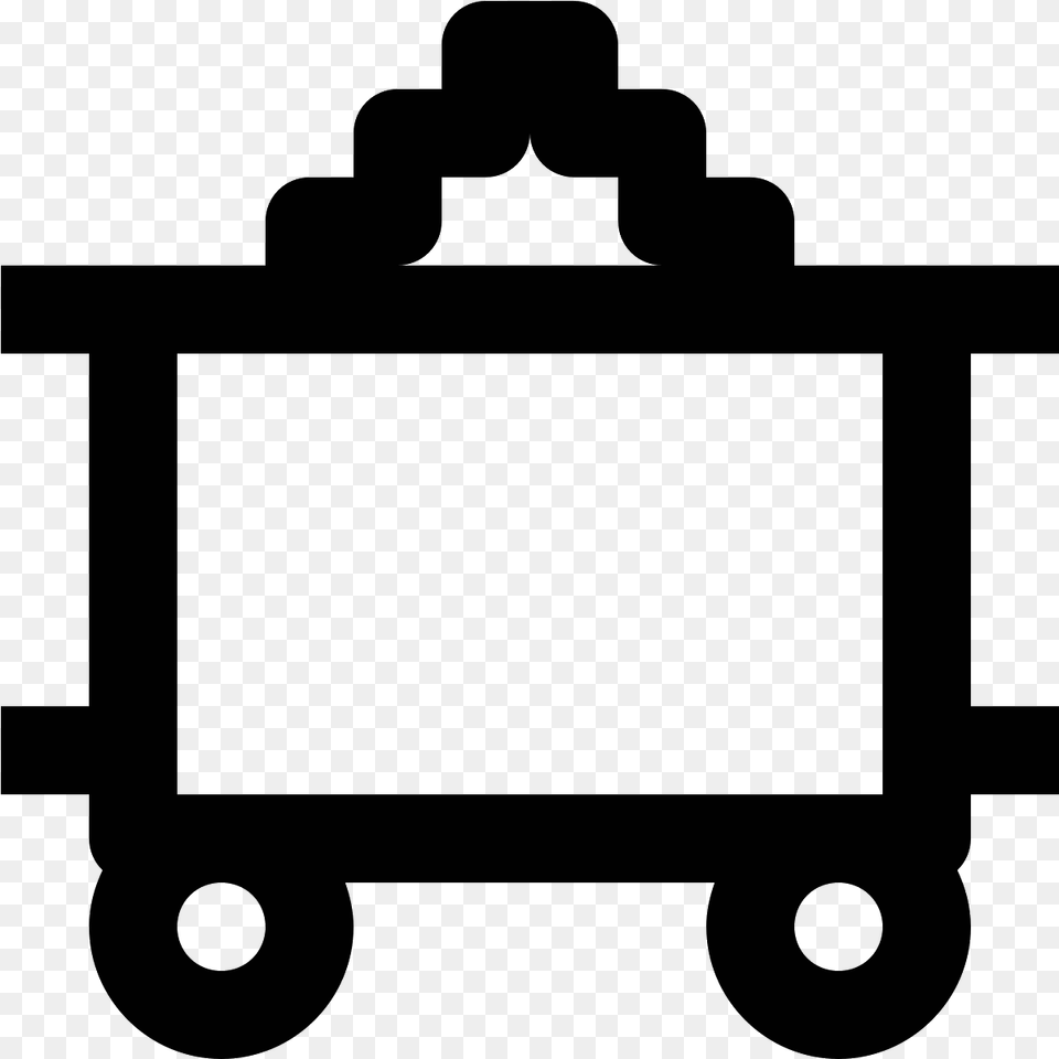 Mine Cart Icon, Gray Png Image