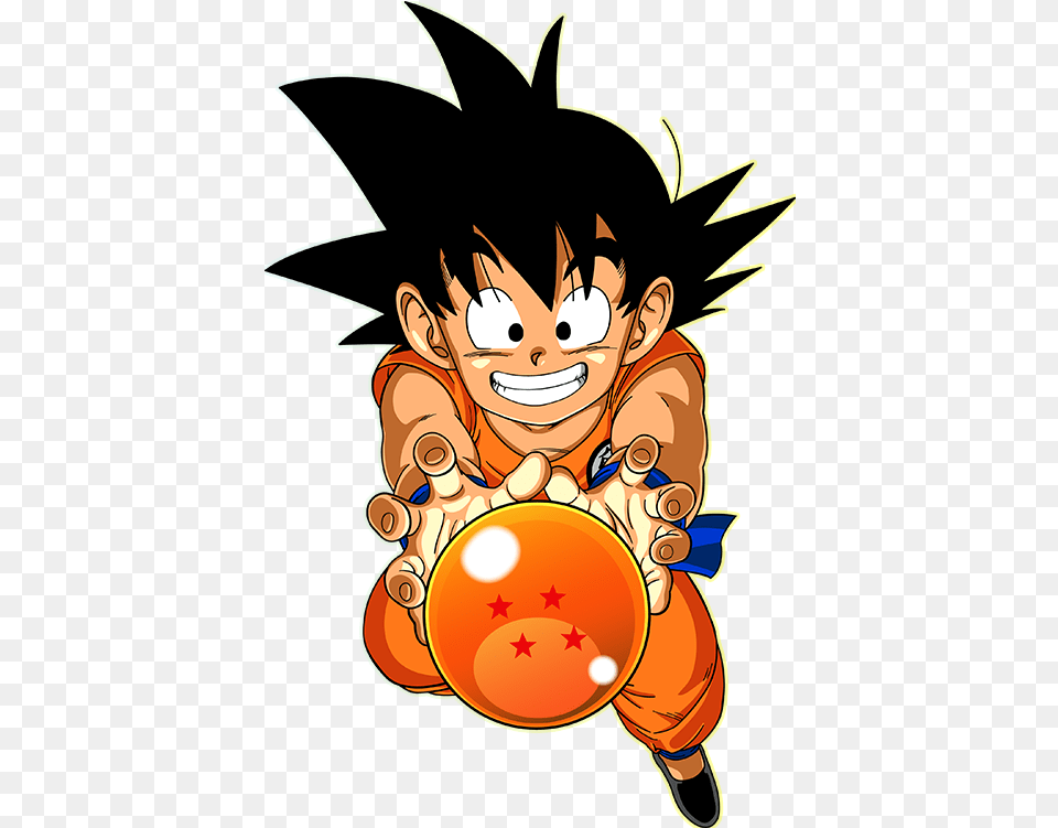 Mine Dragonball Goku Transparent Db Goku With Dragon Ball, Book, Comics, Publication, Face Free Png