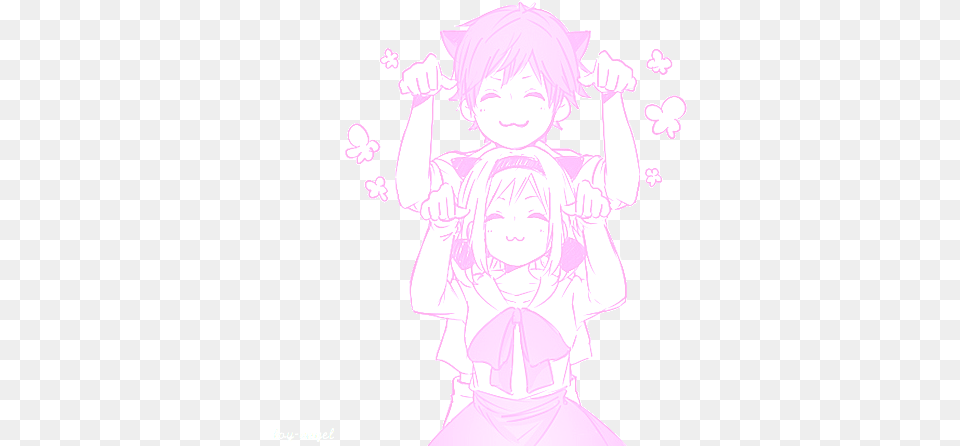 Mine Kawaii Manga Myedit Pink Pastel Cute Anime Couple Aesthetic, Book, Comics, Publication, Baby Free Transparent Png