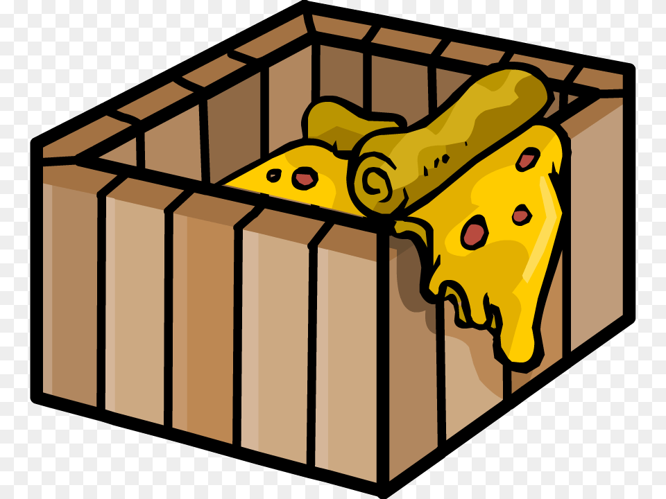 Mine Shack Pizza Plant Box Club Penguin Pizza Furniture, Treasure, Crate, Bulldozer, Machine Free Png Download