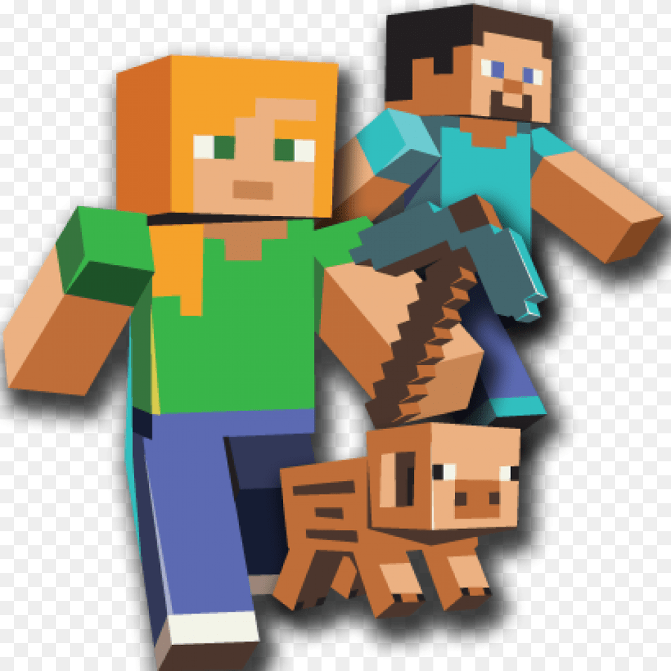 Minecraft, Cardboard, Box, Carton, Person Free Png Download