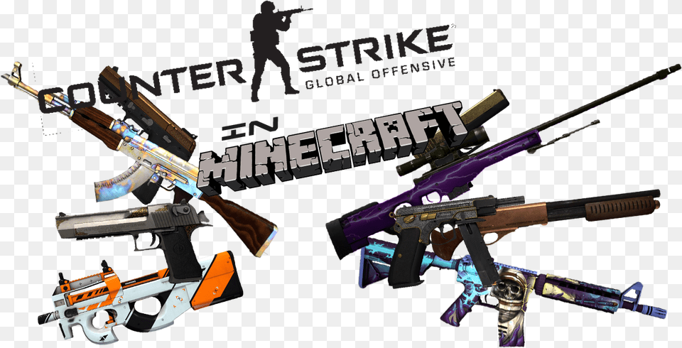 Minecraft, Firearm, Gun, Rifle, Weapon Free Png Download