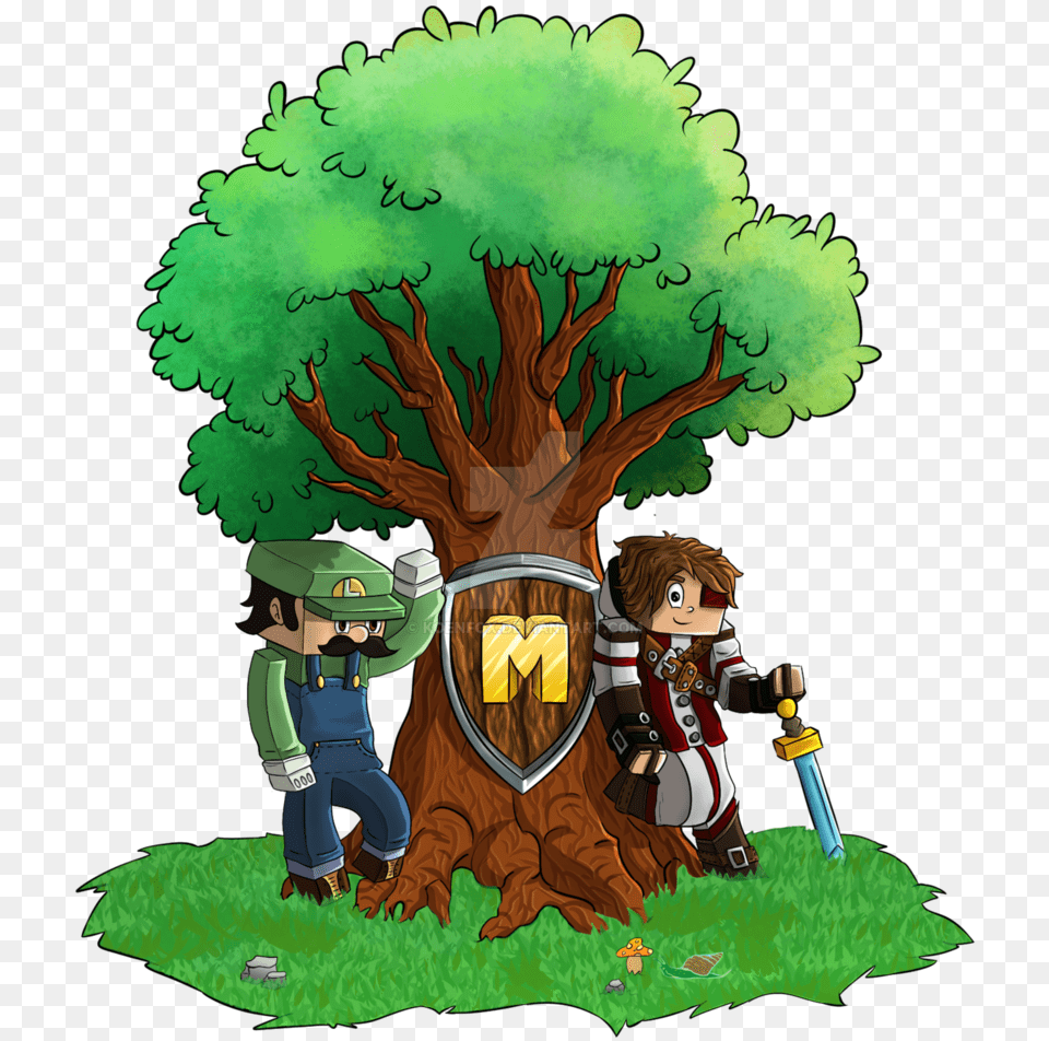 Minecraft, Tree, Plant, Baby, Person Png Image