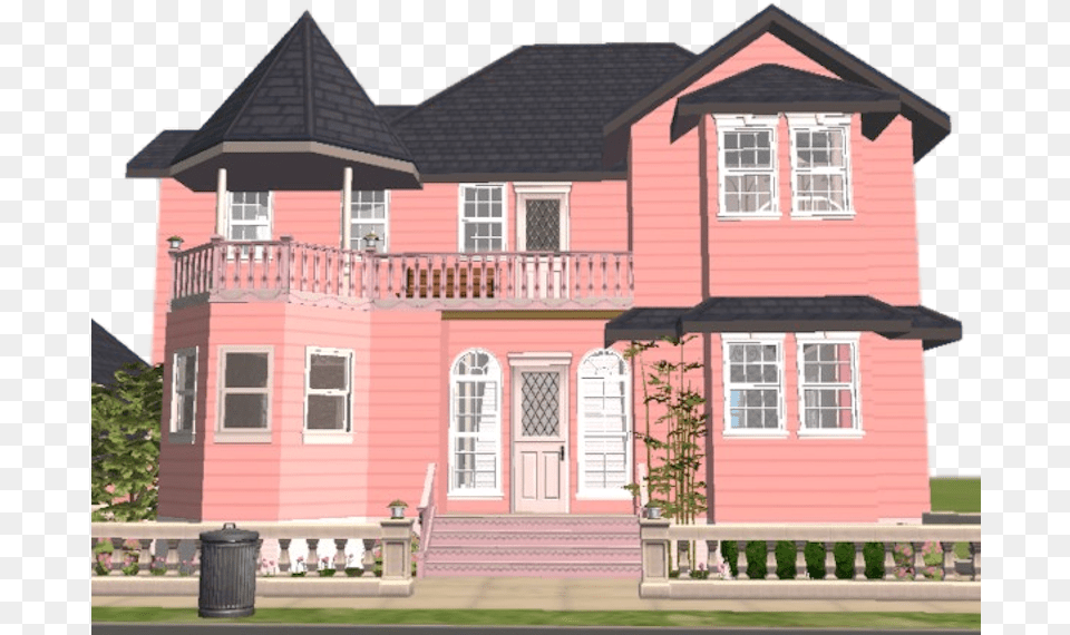 Minecraft Barbie Mansion Image House, Architecture, Building, Housing, Grass Free Png Download