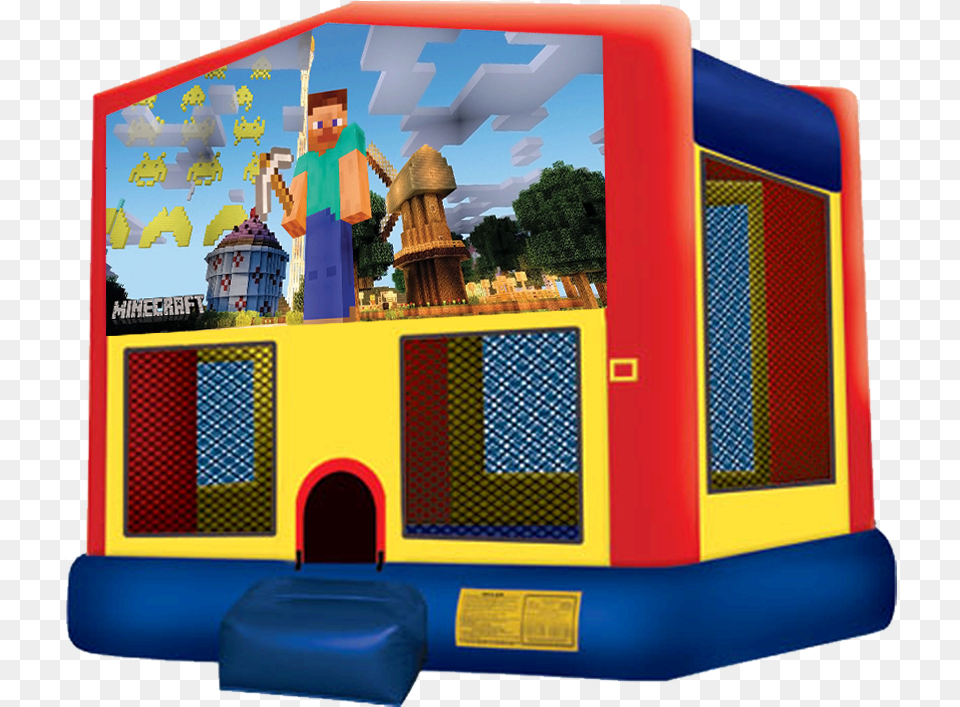 Minecraft Bouncer Pj Masks Bounce House, Play Area, Inflatable, Indoors, Railway Free Transparent Png