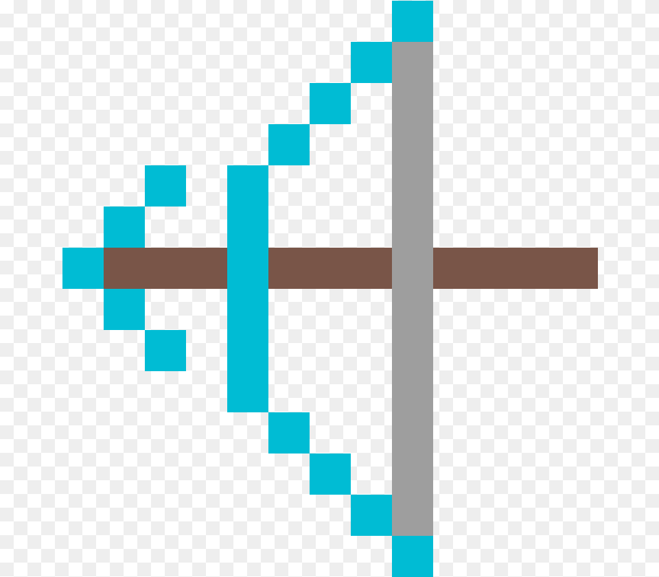 Minecraft Bow And Arrow Pac Man Minecraft Pixel Art, Chart Png Image