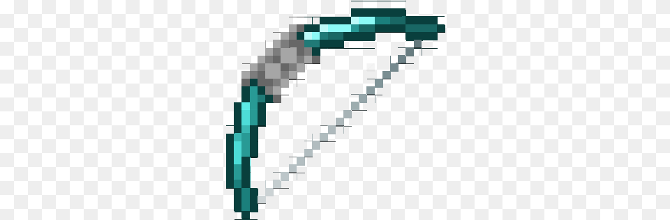 Minecraft Bow Minecraft Diamond Bow And Arrow, Device, Blackboard Free Png Download