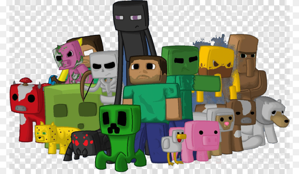 Minecraft Characters Clipart Minecraft, Art, Collage, Face, Head Free Png Download