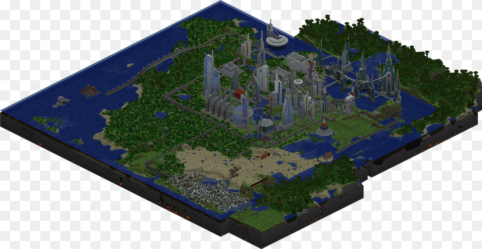 Minecraft City Map Free Png Download