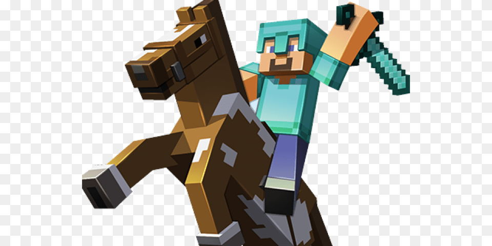 Minecraft Clipart Minecraft Horse Minecraft Steve On Horse, Robot Png