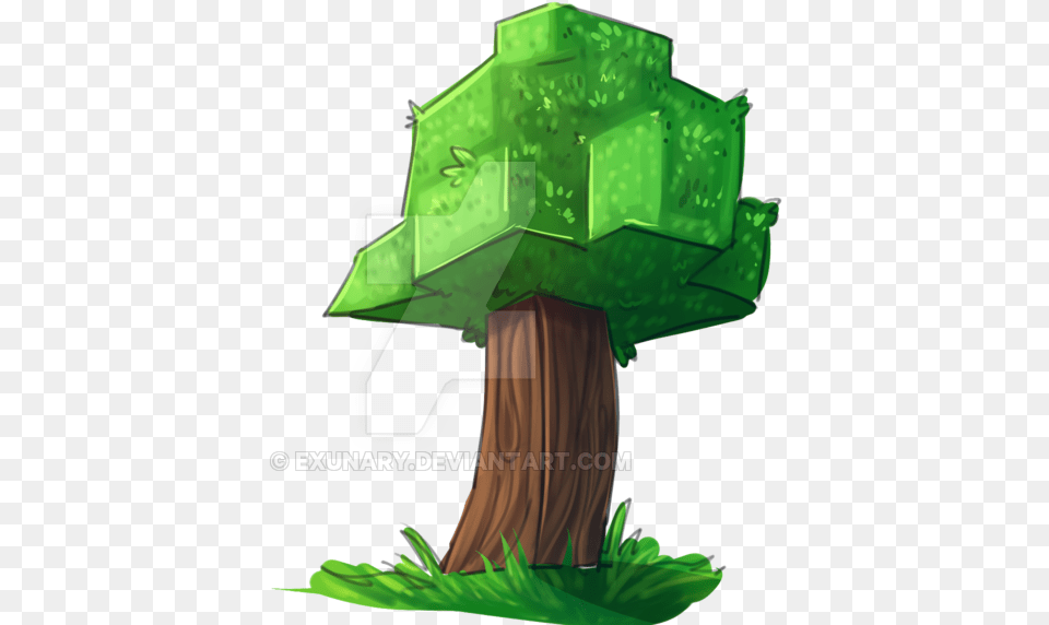 Minecraft Clipart Tree Derevo Majnkraft, Tree Trunk, Plant, Green, Moss Free Png Download
