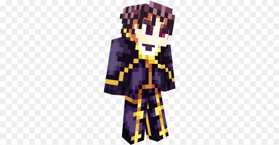 Minecraft Code Geass Zero Skin, Purple, Formal Wear, Adult, Male Png Image