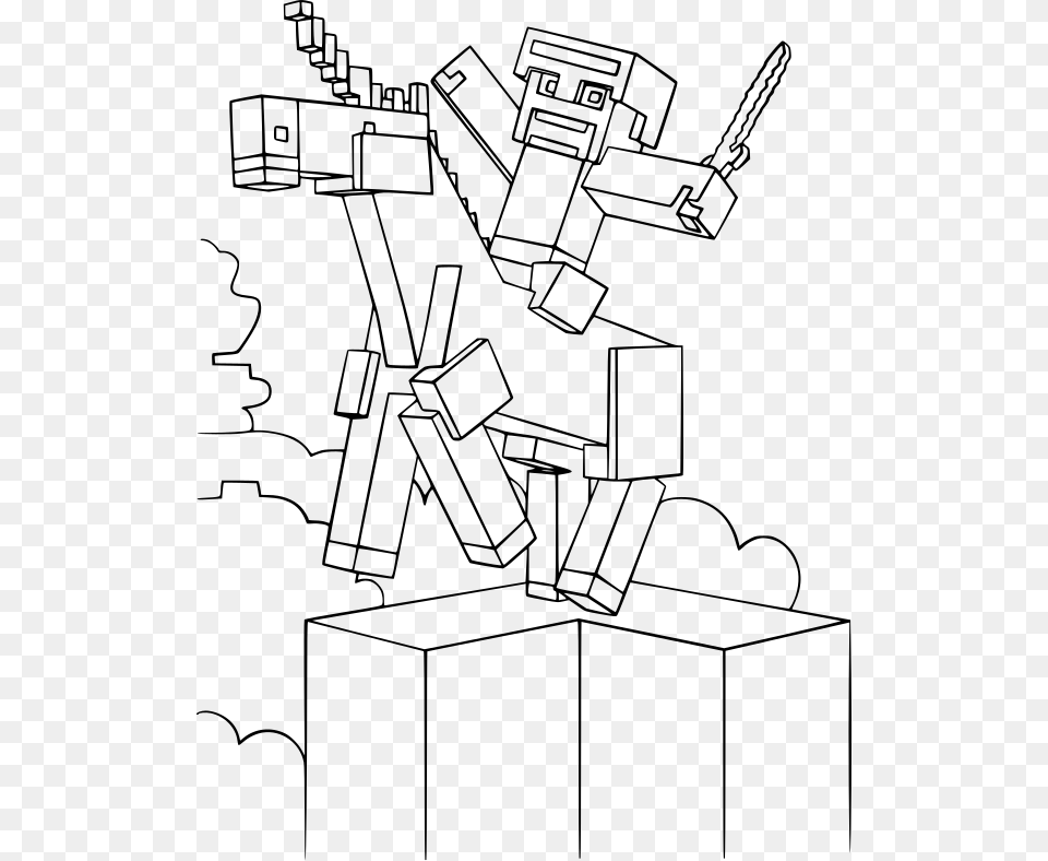 Minecraft Colouring, Gray Png