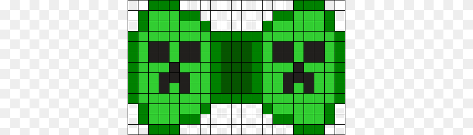 Minecraft Creeper Bow Perler Bead Pattern Bead Sprite Majnkraft Risunki Po Kletochkam, Green, Chess, Game Png Image