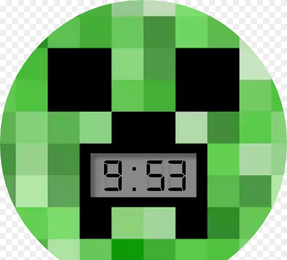 Minecraft Creeper Face, Clock, Digital Clock, Computer Hardware, Electronics Free Transparent Png