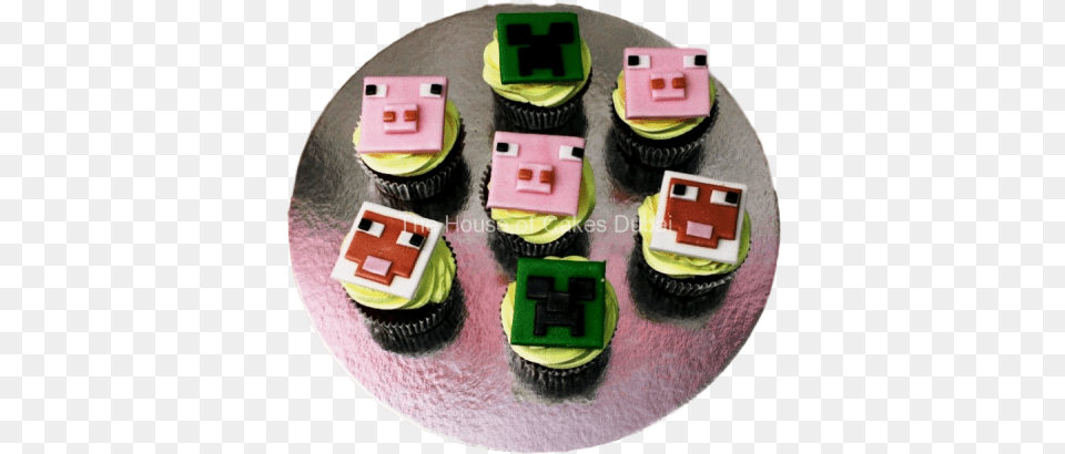 Minecraft Cupcakes Cake Decorating Supply, Birthday Cake, Cream, Cupcake, Dessert Free Png Download