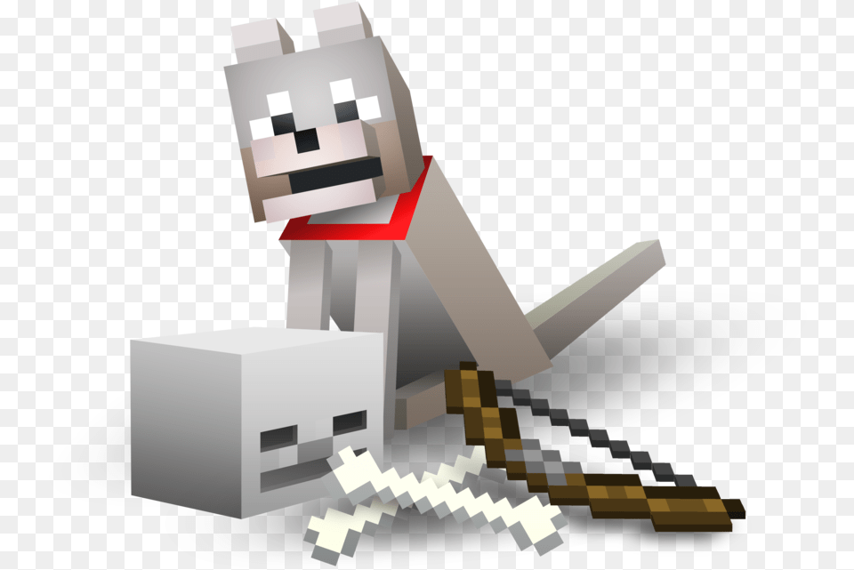 Minecraft Cute Minecraft Wolf Render, Bulldozer, Machine Png Image