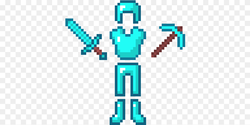 Minecraft Diamond Armor, Robot, Cross, Symbol, Qr Code Png Image