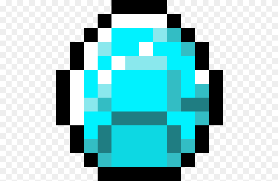 Minecraft Diamond Minecraft Diamond Pixel Art Free Png Download