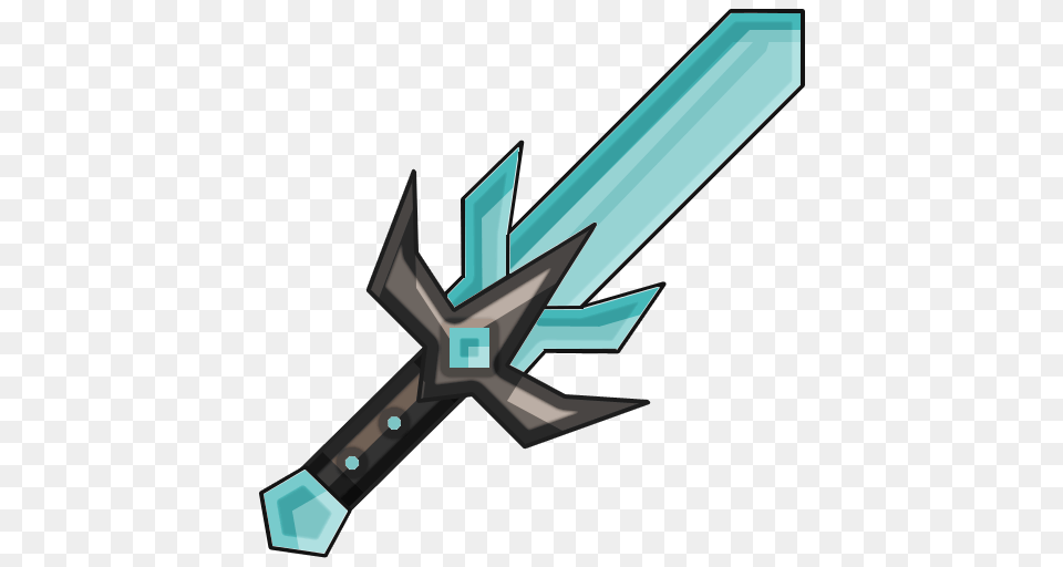 Minecraft Diamond Sword, Weapon Free Png