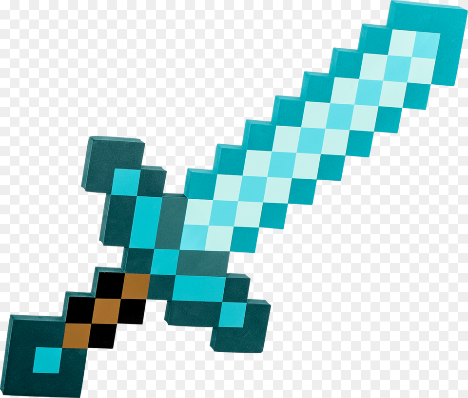 Minecraft Diamond Sword Minecraft Diamond Sword Enchanted, Pattern, Embroidery, Stitch Free Transparent Png
