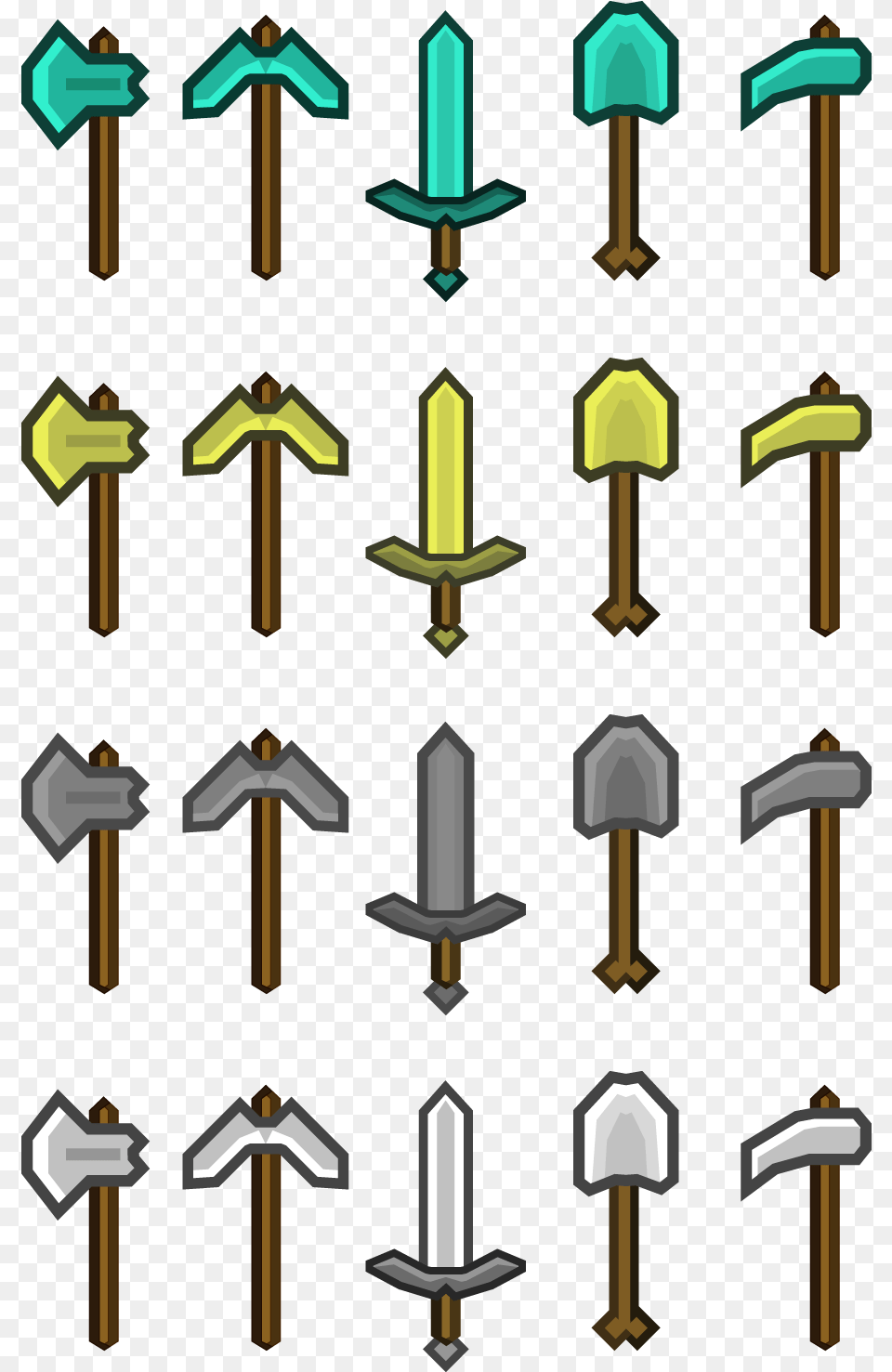 Minecraft Diamond Sword Minecraft Sword Pickaxe Axe, Weapon, Cross, Symbol, Blade Free Transparent Png