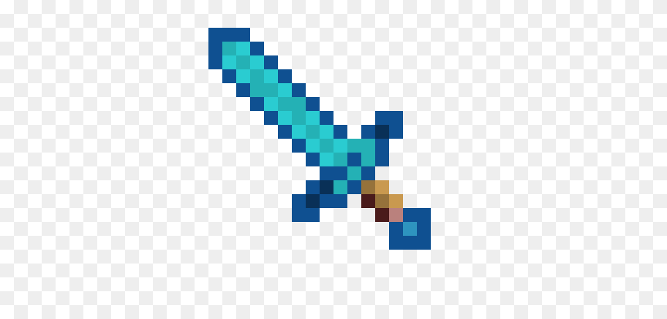 Minecraft Diamond Sword Pixel Art Maker, Weapon, Animal, Bird, Flying Free Png Download