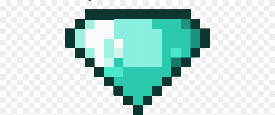 Minecraft Diamonds Pixel Heart Png Image