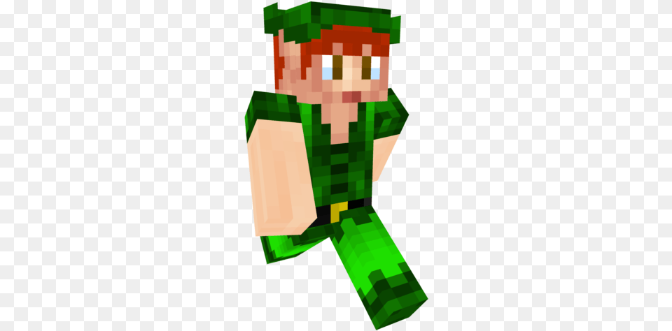 Minecraft Disney Skins Peter Pan, Green, Person, Toy Free Png Download