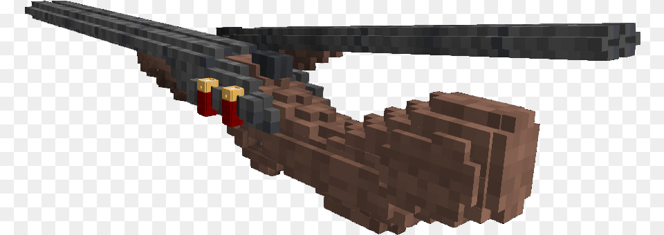 Minecraft Double Barrel Shotgun, Weapon Free Png