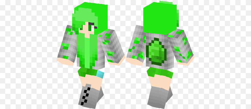 Minecraft Emerald Skin, Green, Clothing, Shorts, Person Png