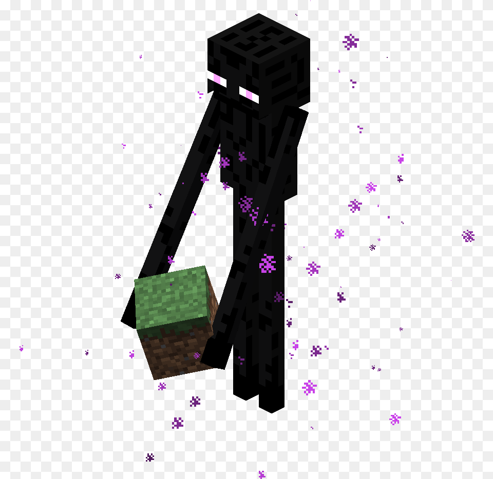 Minecraft Enderman Holding A Block, Architecture, Building, Purple Free Png